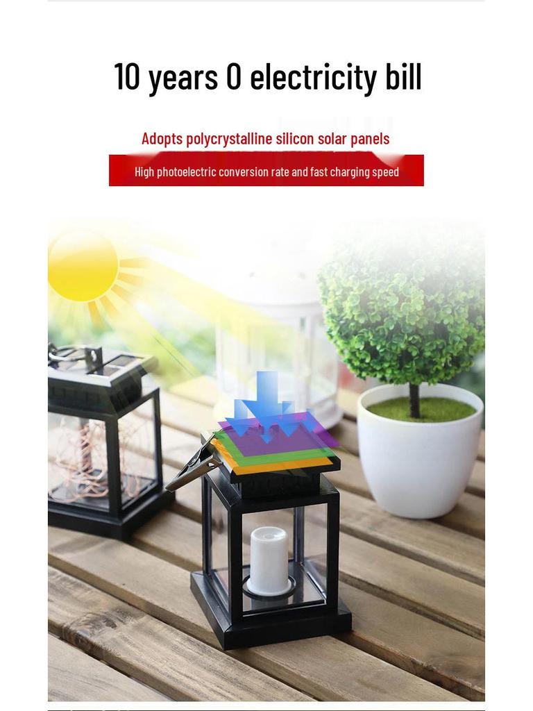 Waterproof Solar Hanging Garden Lights: Balcony Decoration & Outdoor Night Candle Lamps