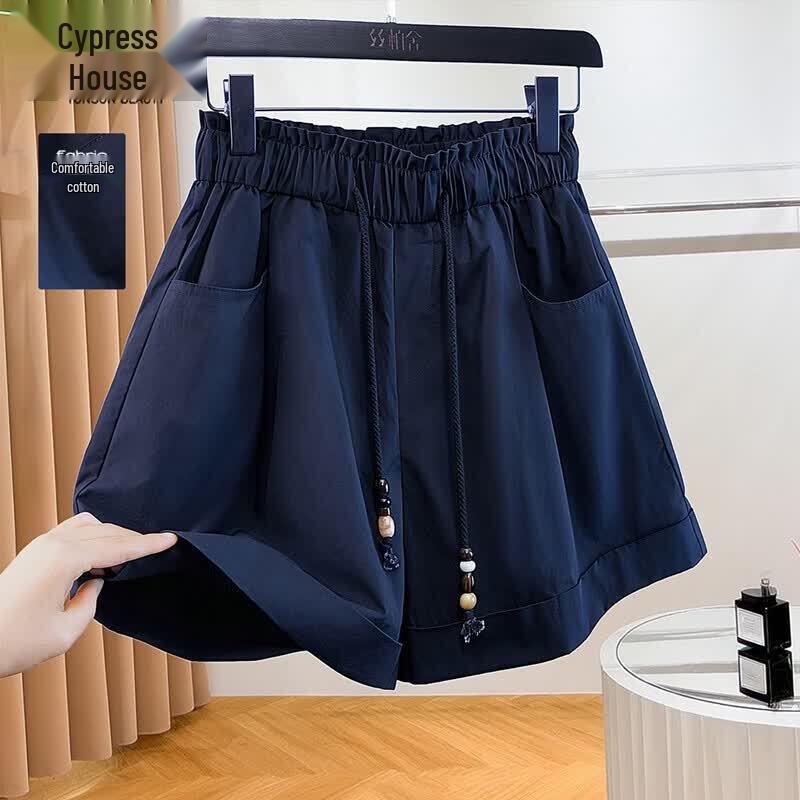 Cypress Sheer Women s Pure Cotton High-Waisted Wide-Leg Shorts S