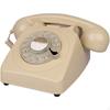 Classic Rotary Desk Phone Metal Bell Chime Retro Vintage Wired Telephone for