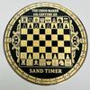 Strategic Elegance Brass Chess Sand Timer 16cm Height - A Unique Gift for Husband, Father's Day, Anniversary, and Halloween Celebrations
