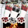 Craft Holiday Hanging Paw Shaped Fireplace Ornaments Christmas Stockings Decoration Pet Supplies