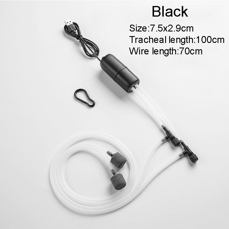 

Аквариумный USB кислородный воздушный насос, портативный бесшумный двухканальный аэратор для аквариума, мини-аксессуары с регулируемым объемом воздуха чёрный