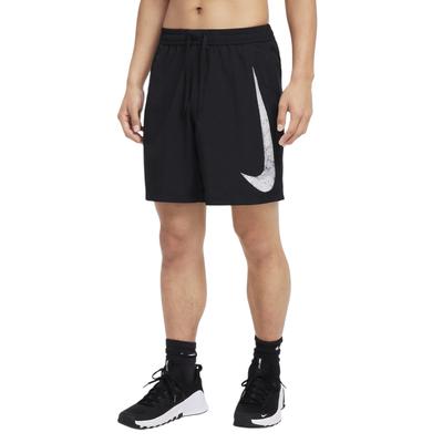 Dri-Fit Form Všestranné Rychleschnoucí Pohodlné Stylové Šněrovací Tříčtvrteční Ležérní Šortky Pánské šortky Černá Bílá FZ1067-010