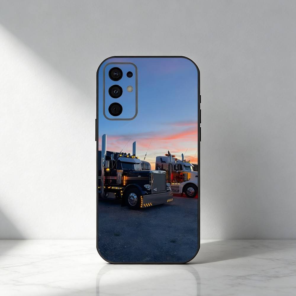 

E-Euro T-Truck Phone Case For Samsung S25,S24,S21,S22,S23,S30,Ultra,S20,Plus,Fe,Note,5G Black Cover Samsung S24Plus
