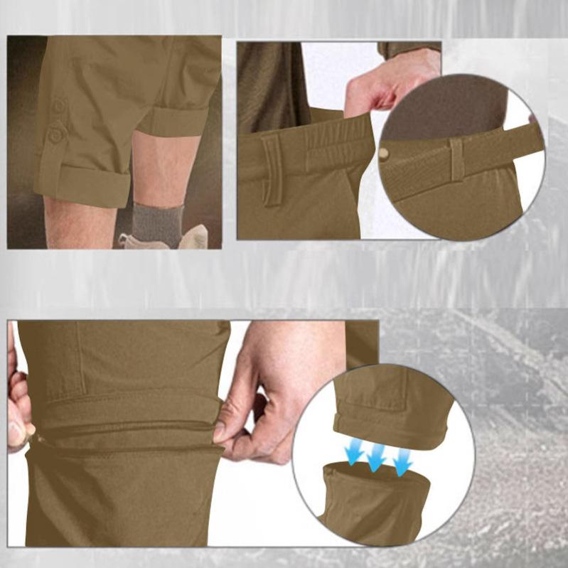 Detachable Sports and Casual Multi-pocket Work Trousers; Loose-fitting Outdoor Casual Trousers