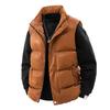 Glossy Vests for Men and Women In Winter New Loose Casual Cotton Jacket Couples Thickened Stand Collar Vest Jacket