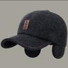 Baseball Cap Won The Bidding Old Man Warm Hat Men Outdoor Leisure Walk Early Cold Ear Protection Cotton Hat Middle-Aged And Elderly Autumn And Winter