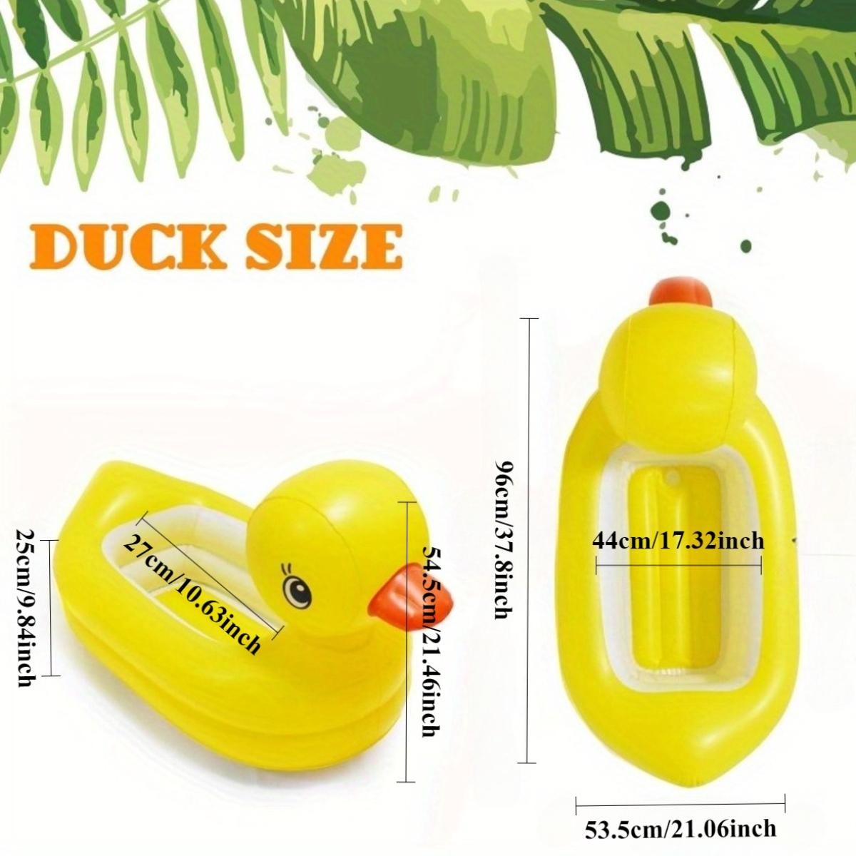 2in1 Dogs Pool Float Inflatable Foldable Pvc Dog Swimming Pool Yellow Duck Float for 22 Lb Pets Summer Pool Interactive Pet Toys