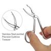 Professional Elbow Straight Pointed Beauty Tools Eyebrow Pliers Hairs Puller Clip Scissors Tweezers