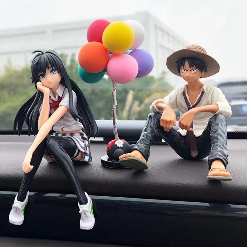 

Car Decoration Cartoon Anime Luffy Yukino Figurines Ornaments Auto Air Outlet