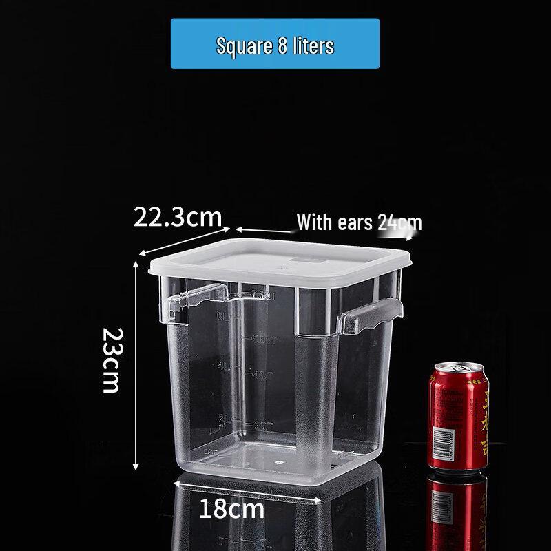 Transparent Plastic Storage Bucket with Lid