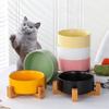 Anti-slip Cat Food Bowl Candy Color Dog Water Feeder Imitation Ceramics Cat Bowl  For Dogs Cats