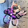 Creative Sanrio KT Motorcycle Keychain: Cute Couple Backpack Charm & Small Gift