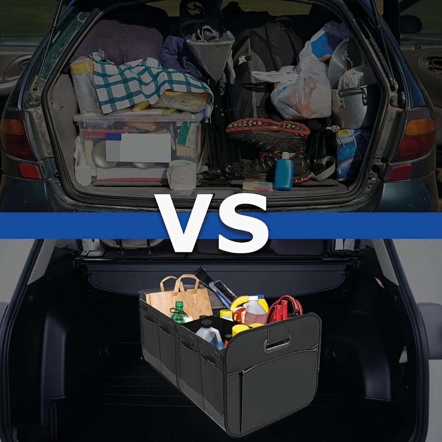 Car Trunk Storage Box with Reinforced Handles, Foldable Multi-Compartment Design, Made of Foldable Oxford Polyester, Suitable for Any Car, SUV