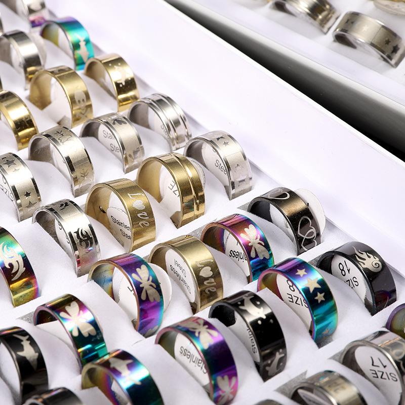 5шт кольцо из нержавеющей стали кольцо из титановой стали на указательный палец модное — фото 4