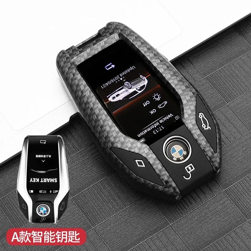 LED Display Car Key Case Cover For BMW 5 7 Series G01 X3 G02 X4 G05 X5 G07 X7 G12 G11 G30 G32 G31 i8 I12 I15 Car Bag