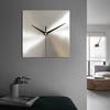 Nordischer bezahlbarer Luxusstil Silber Quadratische Wanduhr Haus Wohnzimmer Uhr Büro Wandmontage Stille Uhr Hausdekoration