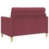 2 Piece Storage Sofa Set In Burgundy Polyester