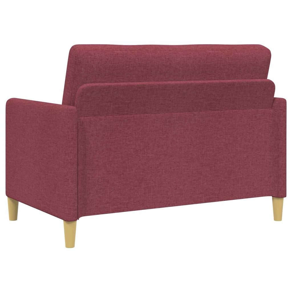 2 Piece Storage Sofa Set In Burgundy Polyester