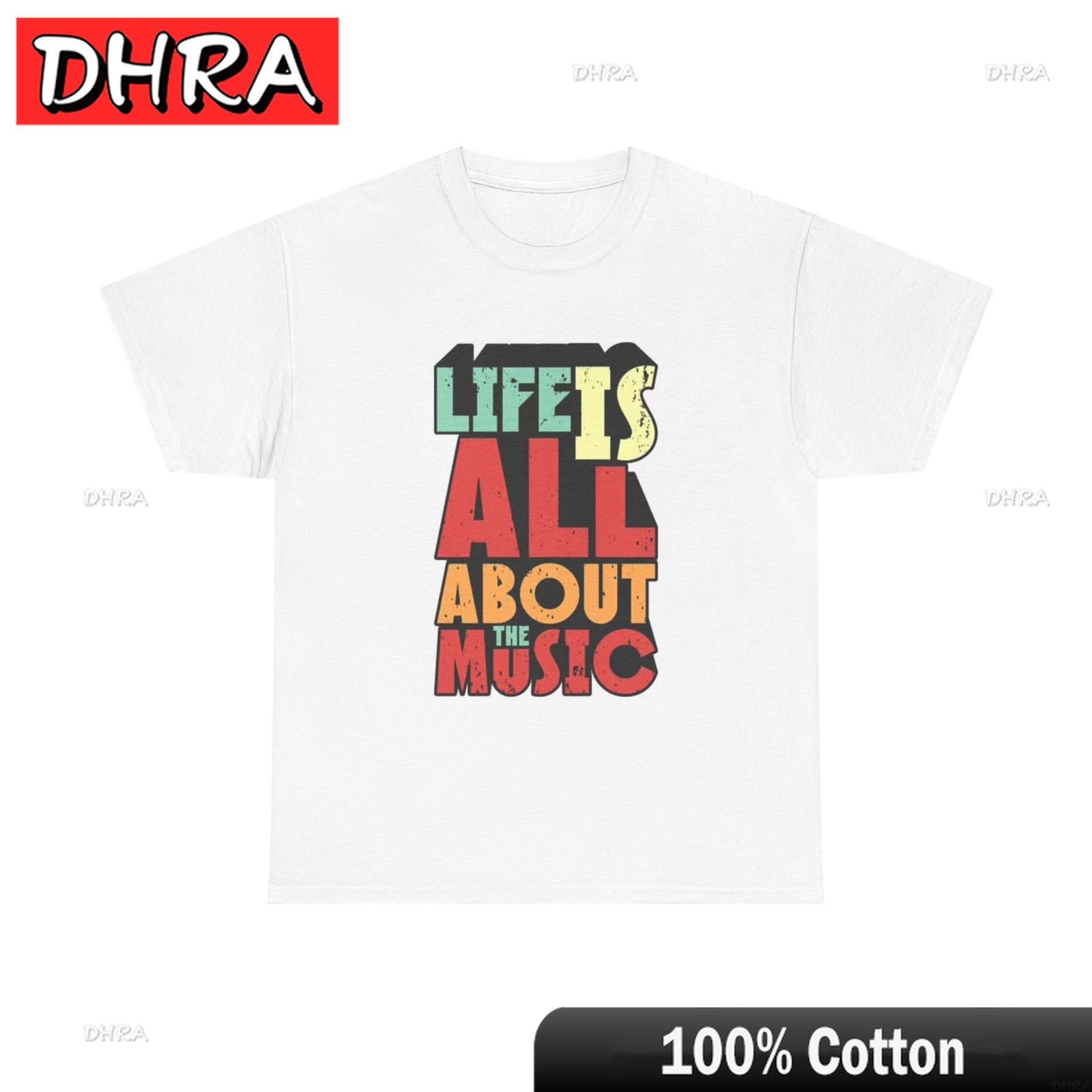 Life Is All about The Music Shirt Vintage 70s Neon Unisex Heavy Cotton Tee Urban Tops Comfy Funny Stylish Graphic Shirts TShirt S