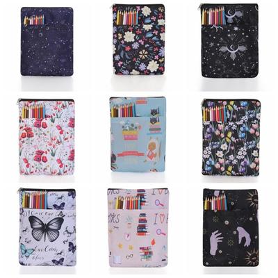 Multi-functional Bible Cover Case Floral Bible Cover Bag Stylish Functional Portable Bible Carrying Case Pockets Zipper Study