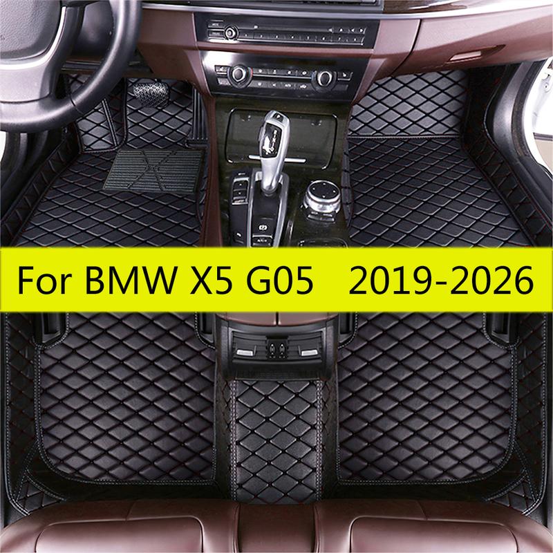 5 Seats Car Floor Mats For BMW X5 G05      2024 2025 2026 Auto Leather Carpet Pads Vehicle Foot Matts Rugs