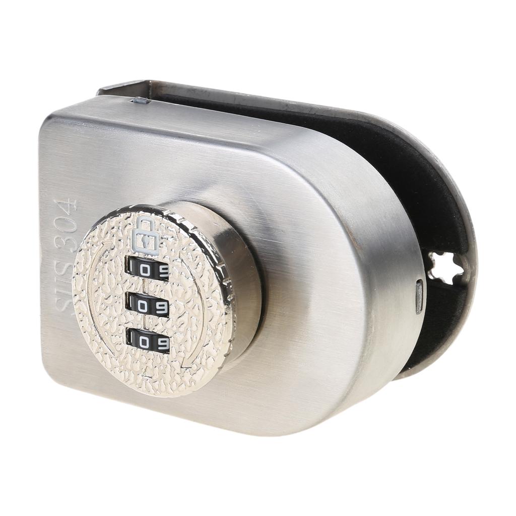 No Drill Glass Door Password Lock Frameless Push Sliding Gate Lock AntiTheft Security Lock Keyless Entry Door Lock