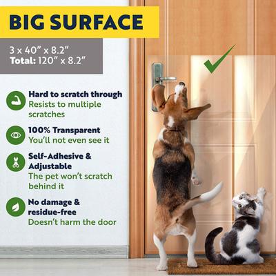 3er-/4er-Pack Türkratzschutz für Hunde und Katzen, Anti-Kratz-Klebeband, Türpaneel-Möbelschutz, Katzenkratzschutz, Türrahmenschutz für Teppich, Sofa, Couch, Tür