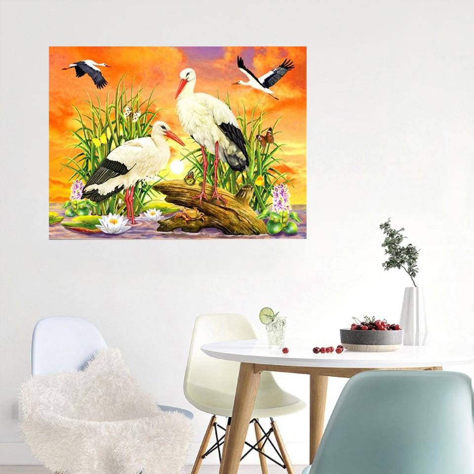 5D Diamond Embroidered Birds Full Round Square New Rhinestone Kit Diamond Painting Animal Handmade Gift