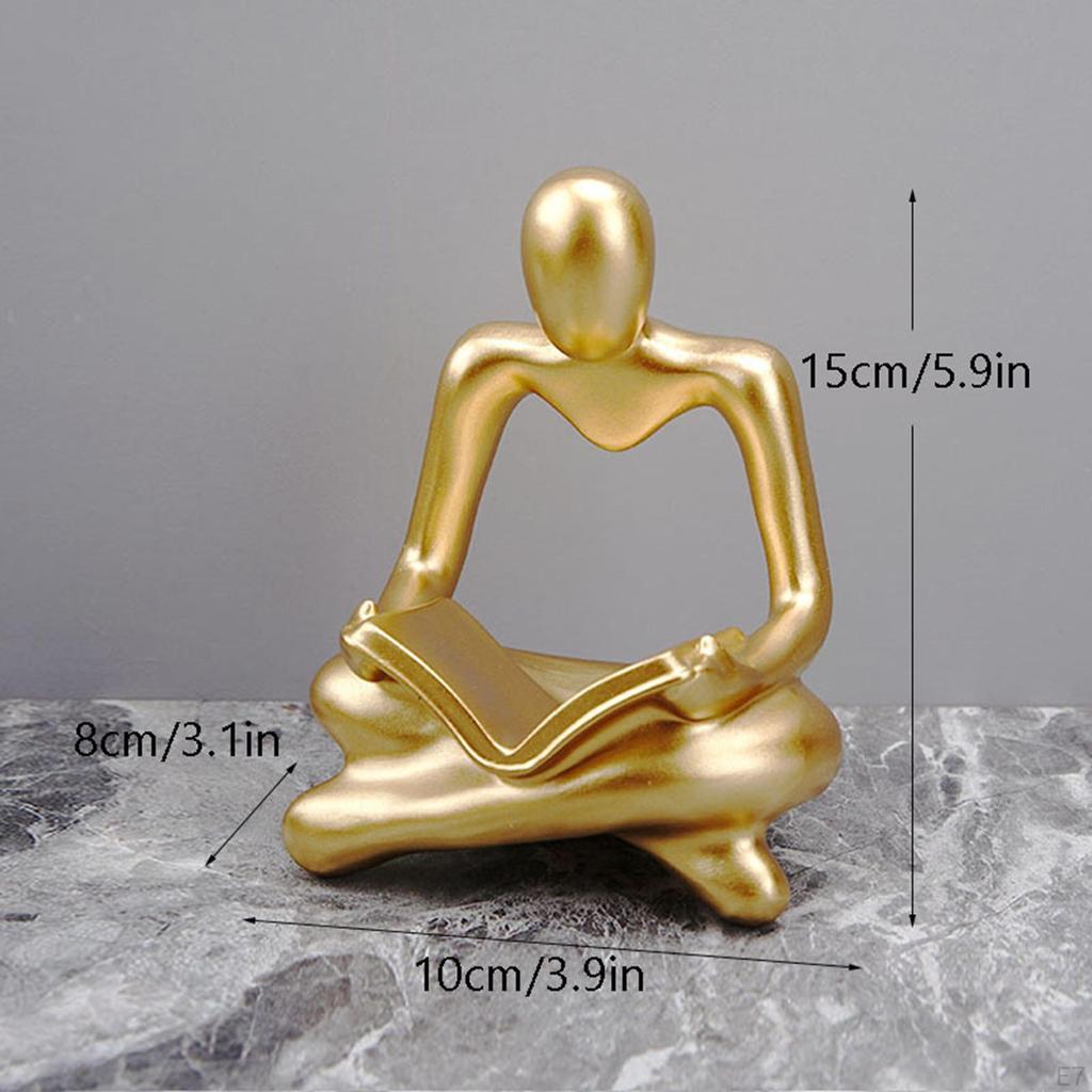 Statua Pensatore Astratto Scultura Figura Umana per Decorazioni Festa Regalo di Compleanno