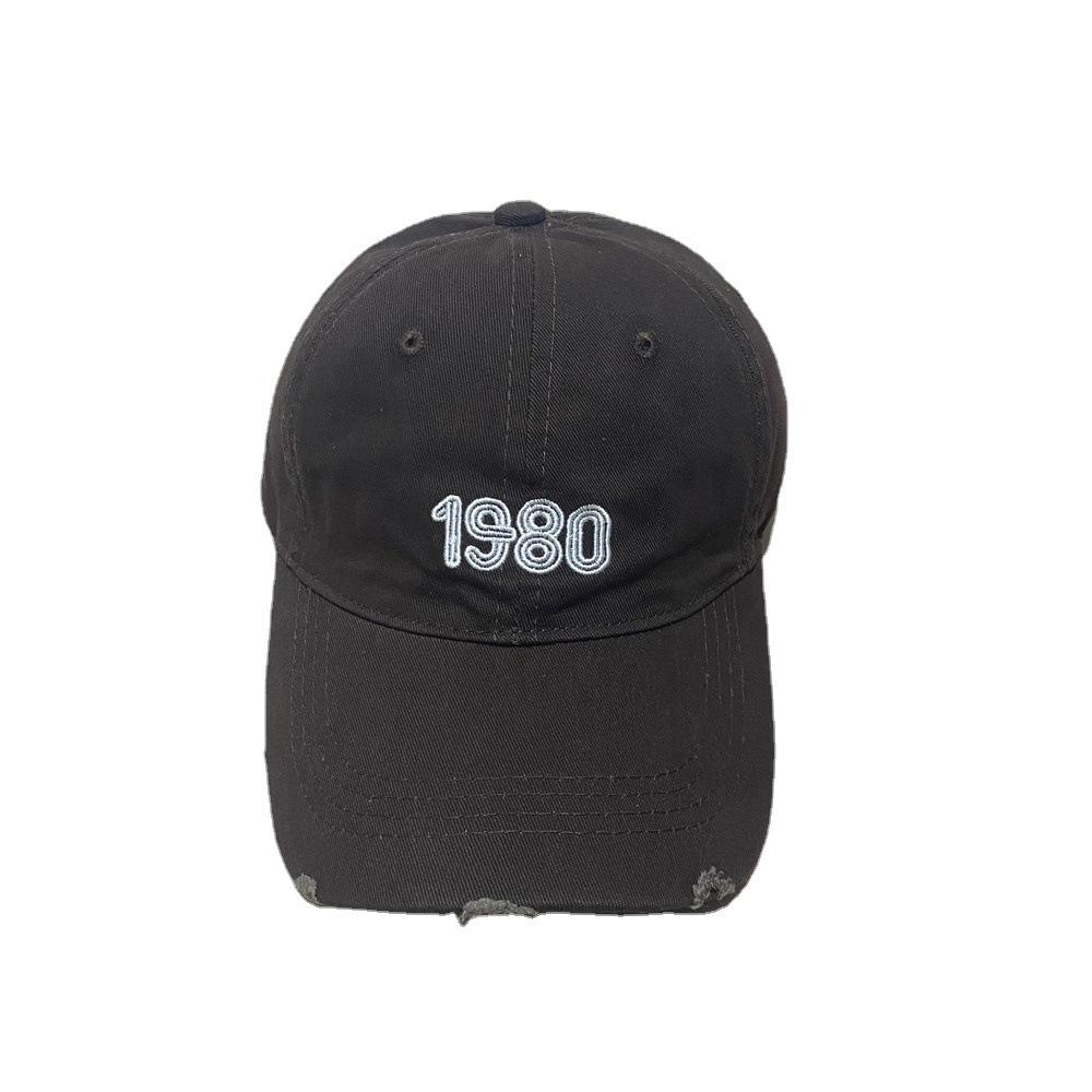 Embroidered letter baseball cap washed old cap women's summer sun protection visor breathable windproof hat