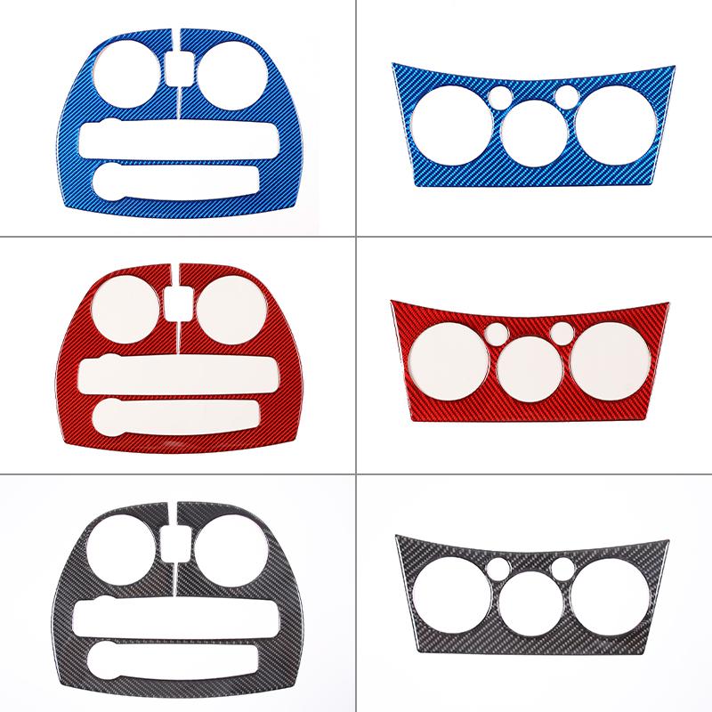 Carbon Fiber Car Inner Central Control Panel Trim Outlet CD Air Conditioning Cover Sticker For Mitsubishi Eclipse