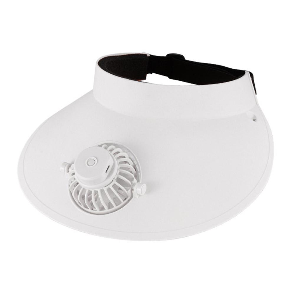 

Летняя кепка вентилятора с зарядкой через USB, вращающийся козырек вентилятора, 3 скорости, кепка с козырьком, солнцезащитная кепка вентилятора для путешествий и отпуска белый
