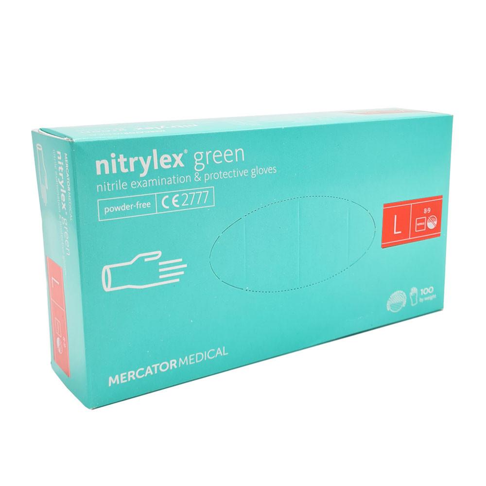 Nitrile Gloves Green Mercator Nitrylex Green 100 Pieces