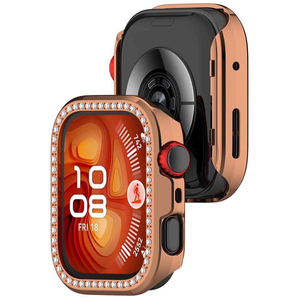 Dla Huawei Watch Fit 4 Pokrowiec Z Plastikowym Diamentem Pusty Twardy PC Ochronna Obudowa Ochrona Koperty Dekoracja Zegarka