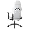 Vidaxl Gaming Armchair with Footrest, White-Black, Faux Leather