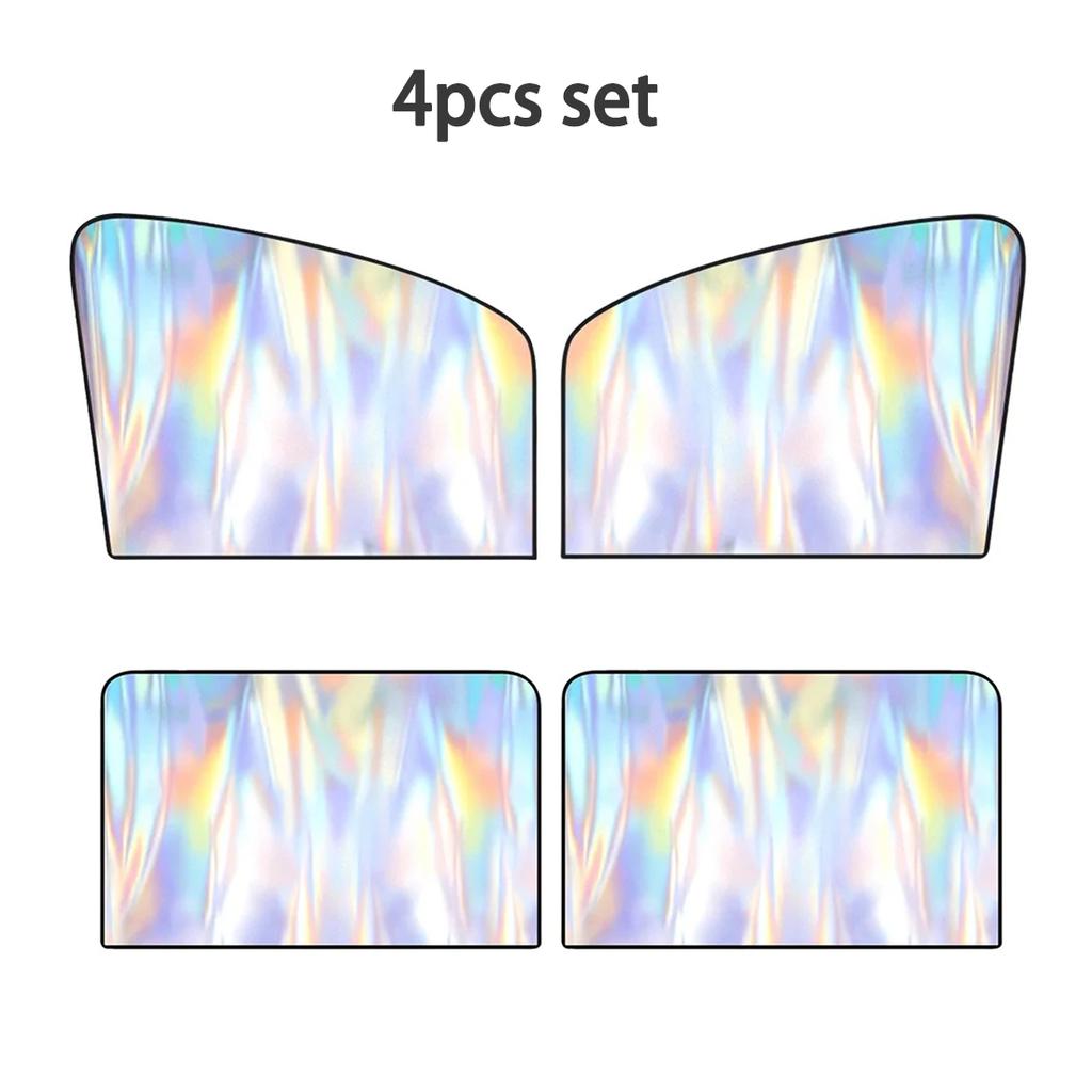 New Magnetic Suction Car Sunshade Opaque Titanium Silver Reflective Sunshade  Car Front/Rear UV Protection Curtains Car Parts