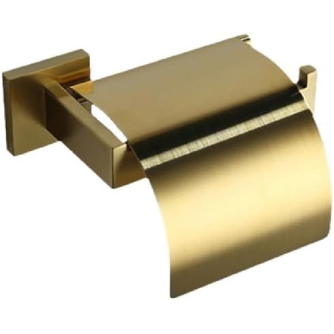 Brushed Gold Bathroom Accessories Toilet Paper Holder Wall Hook Towel Hanger Stainless Steel Kitchen Towel Bar Rack,Paper Holder