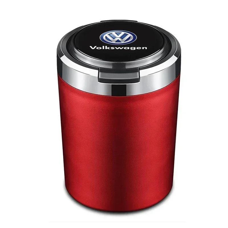 2025 Hot Car Logo Ashtray With Led Light For Volkswagen VW Jetta Polo T4 T5 T6 Sharan Touareg Gol T-Cross Touran Car Styling Acc