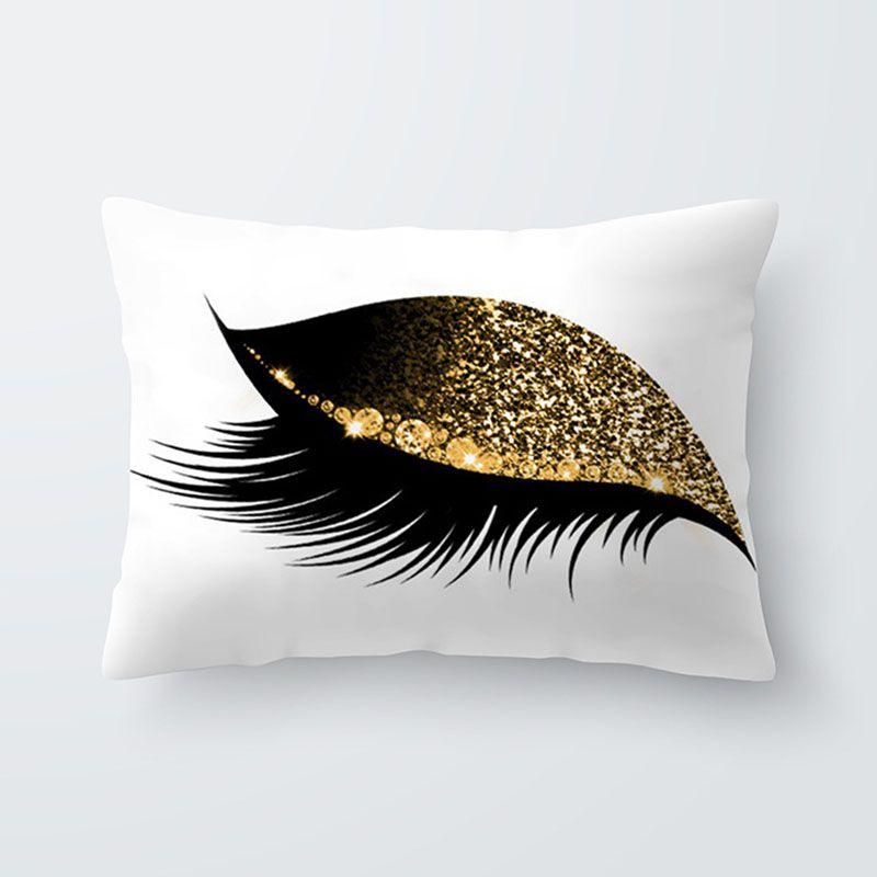 Elegantly Designed Eyelash Pattern Pillow Cover For Stylish Sofa And Seat
