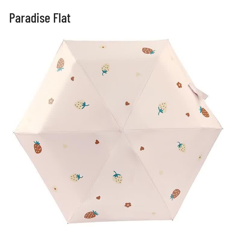 

Paradise Lightweight Strawberry Print Three-Fold Umbrella