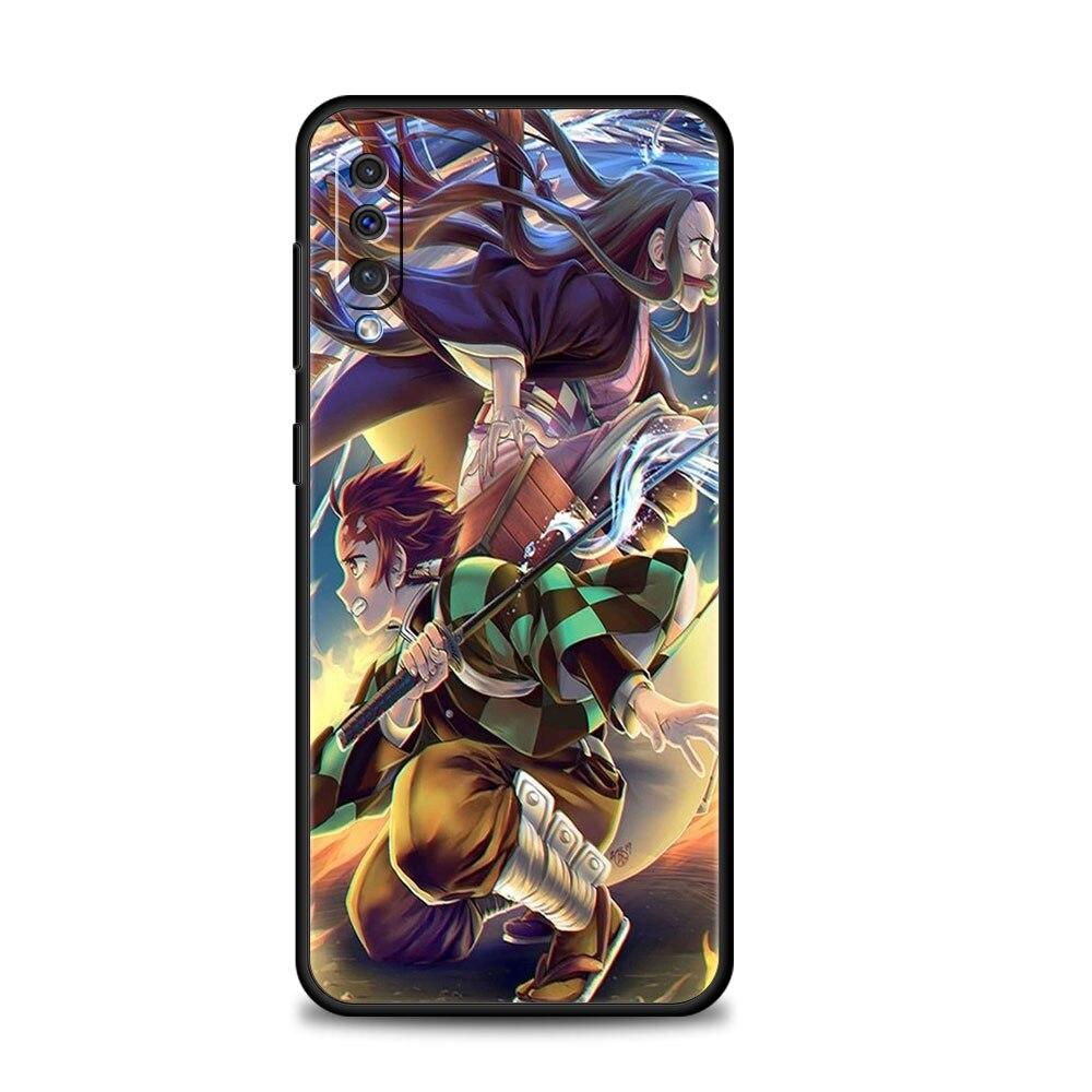 

Чехол Demon Slayer Kimetsu No Yaiba для Samsung Galaxy A10s A40 A30 A20e A70 A10 Note 20 Ultra 10 A20s A50, черный мобильный телефон Samsung Note 10 Plus