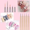 20Pcs Nail Art Brushes Set, Dotting Pens Fine Liner Striping Drawing Brushes with Portable Storage Bag