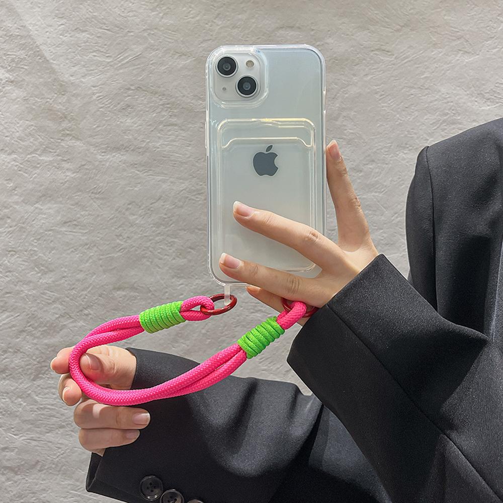 

Чехол для телефона с ремешком и держателем для карт для iPhone 16 Pro Max Funda iPhone 11 15 13 14 12 XR X Xs 7 8 Plus SE 6 15pro 13pro Силиконовый чехол For iPhone16