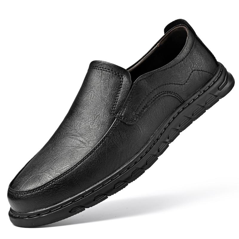 

Модные формальные лоферы Golden Sapling для мужчин, кожаные слипоны, повседневная деловая обувь, модная мужская обувь для платья, удобные свадебные лоферы 38 чёрный