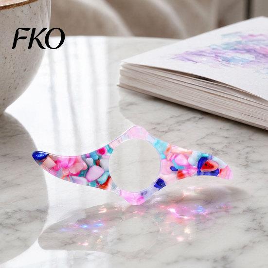Page Stabilizer Clip Thumb Book Holder for Reading, Glitter Stone Piece Ring Holder, Opener Bookmark Students Lovers Transparent