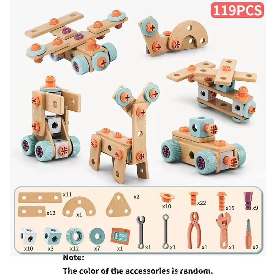 Diy- Youngsters High-Quality Tool Collection kit High-Quality Nut High-Quality Assembly High-Quality Toy High-Quality Kit High-Quality Stem