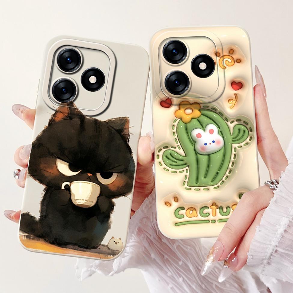 4G For Tecno Spark 10 10C 10Pro Case Cover Aesthetic Cute Cat Funny Girls Boys Back Cover For Tecno Spark 10 Pro Phone Case K17