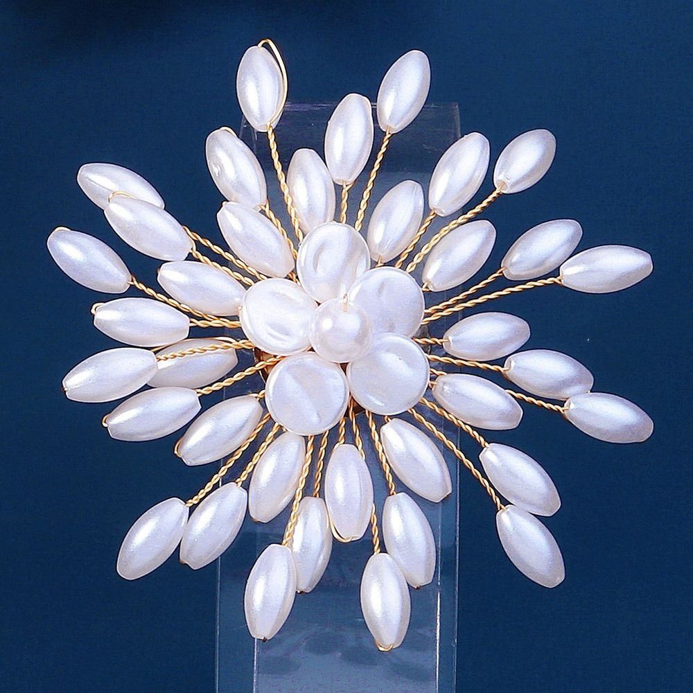 Korean Style Pearls Badge Exquisite Luxury Sense Brooch Jewelry Accessories Suit Collar Pin  Daily