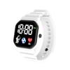 Key white LED electronic watch small square movement bright light personality wind trend electronic watch student couple LED electronic watch